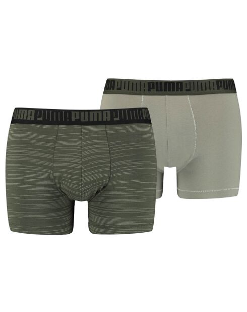 2 Boxers Space Dye gris/kaki
