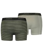 2 Boxers Space Dye gris/kaki