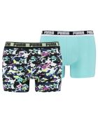 2 Boxers Camo turquoise/noir/multicolore