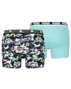 2 Boxers Camo turquoise/noir/multicolore