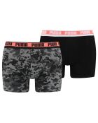 2 Boxers Camo noir/gris