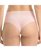 Tanga 2nd Skin taille haute rose poudré