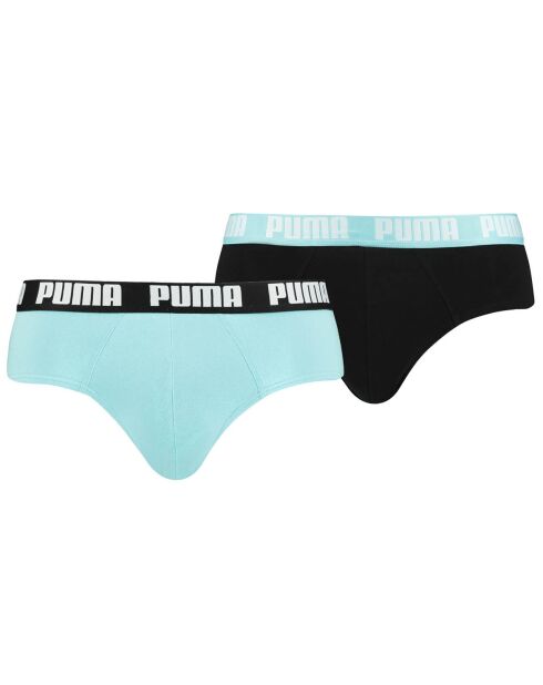 2 Slips turquoise/noir