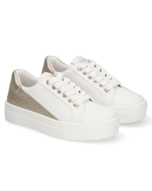 Baskets Alicia blanc/doré