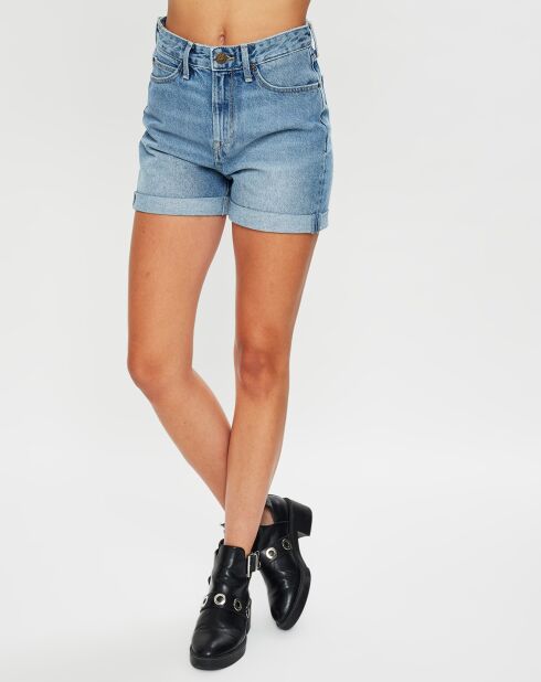 Short Vintage Mom bleu délavé