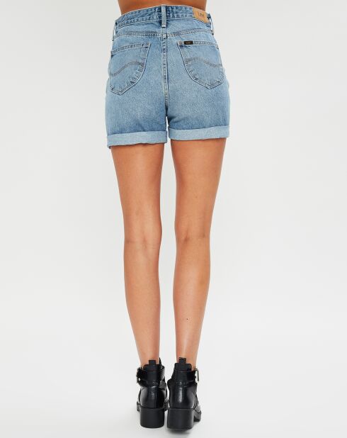 Short Vintage Mom bleu délavé