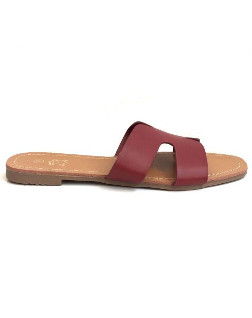 Mules bordeaux