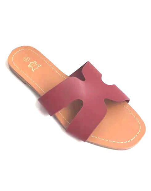 Mules bordeaux