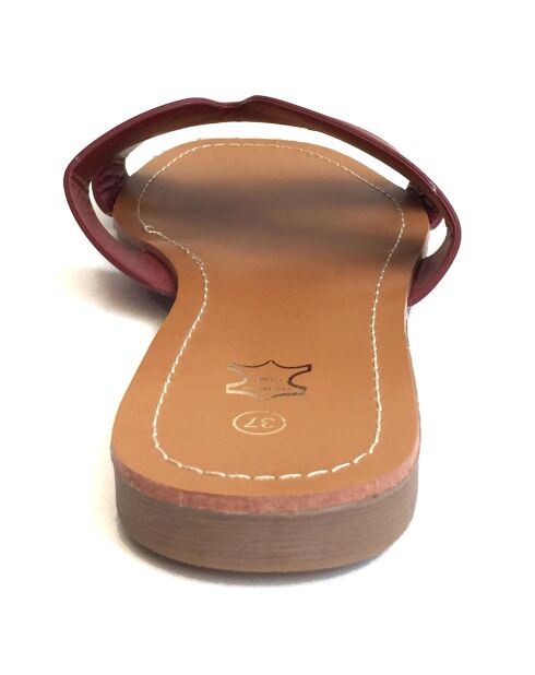Mules bordeaux