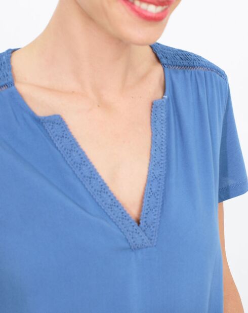 T-Shirt Dalida denim moyen