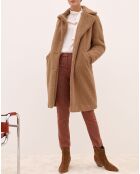 Manteau en Fausse Fourrure Philippe camel