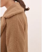 Manteau en Fausse Fourrure Philippe camel