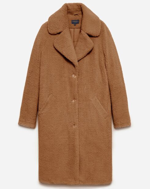 Manteau en Fausse Fourrure Philippe camel