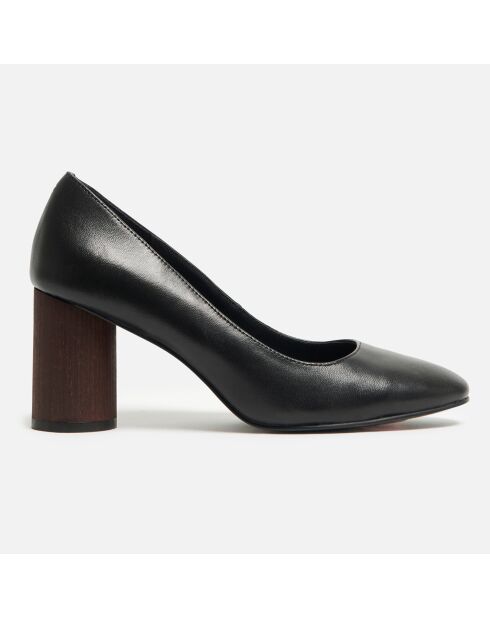 Escarpins en Cuir Serena noirs - Talon 7.5 cm