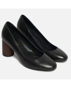 Escarpins en Cuir Serena noirs - Talon 7.5 cm