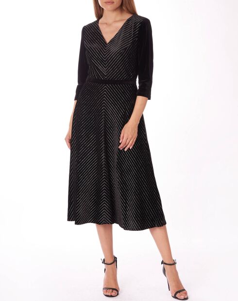 Robe Daphné imprimée noire