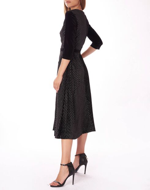 Robe Daphné imprimée noire