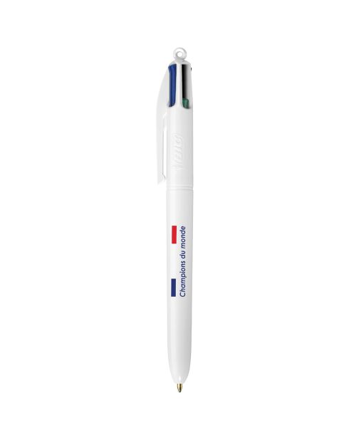 6 Stylos-bille 4 couleurs Coupe du Monde blancs