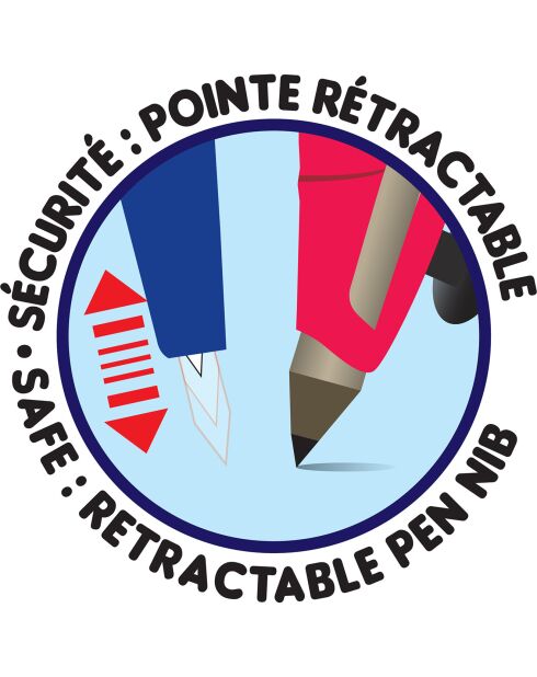 Coffret Compas Primaire coloris aléatoire rouge ou vert