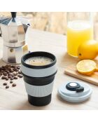 Tasse pliable en Silicone gris/noir - 9x9x6 cm