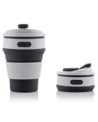 Tasse pliable en Silicone gris/noir - 9x9x6 cm