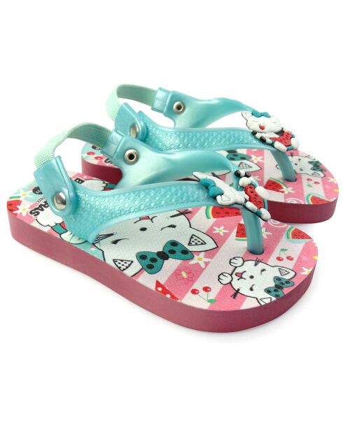Baby Kitten watergroene teenslippers