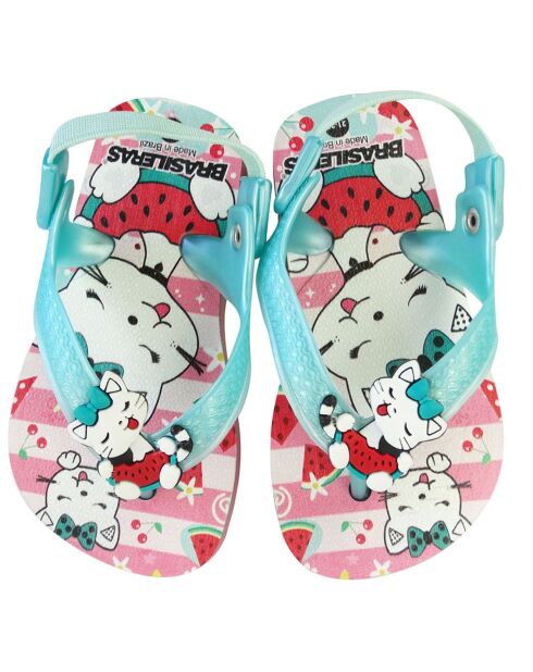 Baby Kitten watergroene teenslippers