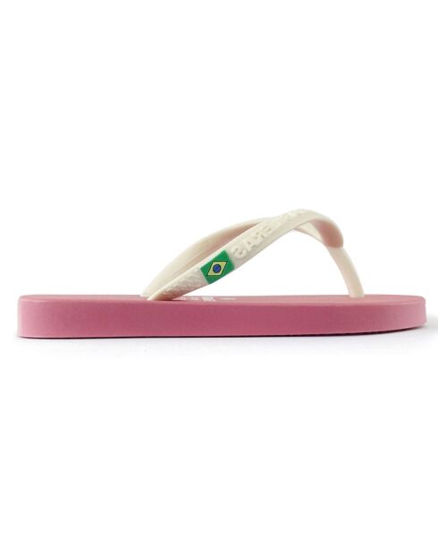 Tongs Clasica Combi Brasil rose/blanc