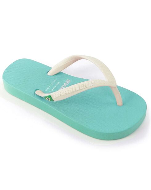Clasica Combi Brasil watergroen/witte teenslippers