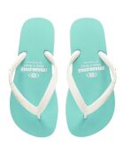 Clasica Combi Brasil watergroen/witte teenslippers