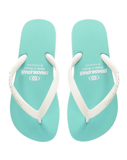 Clasica Combi Brasil watergroen/witte teenslippers
