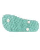Clasica Combi Brasil watergroen/witte teenslippers