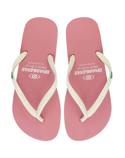 Classic Combi roze/witte teenslippers