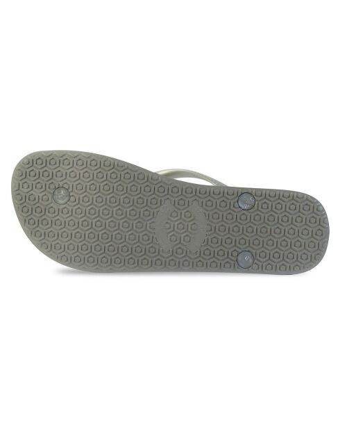 Skin zilver/veelkleurige teenslippers