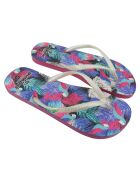 Wit/veelkleurige Guayabo-teenslippers