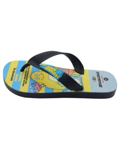 Schwarz/Mehrfarbige Monster Flip Flops