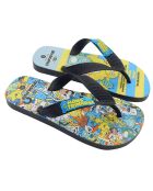 Schwarz/Mehrfarbige Monster Flip Flops