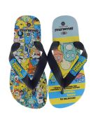 Schwarz/Mehrfarbige Monster Flip Flops