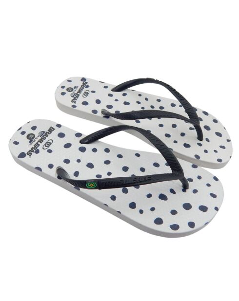 Chanclas Topos en blanco y negro