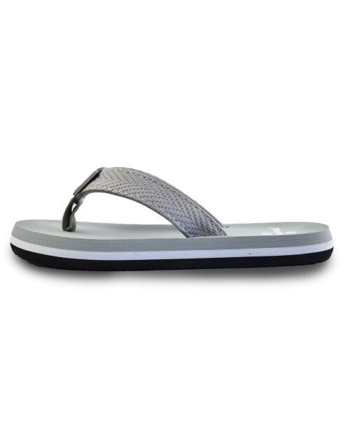 Graue Puff-Flip-Flops