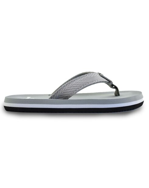 Graue Puff-Flip-Flops