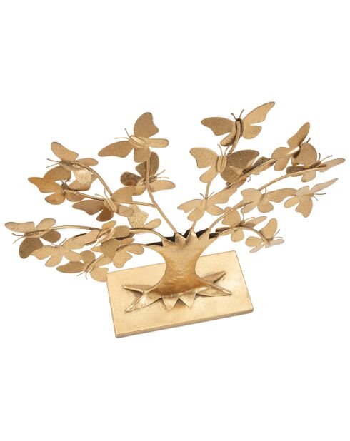 Sculpture Tree glam papillon dorée - 31x30x8 cm