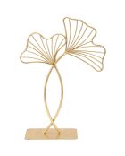 Sculpture Feuille Glam  dorée - 35x25x8.5 cm