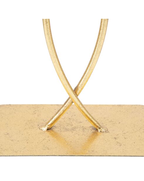 Sculpture Feuille Glam dorée - 35x25x8.5 cm