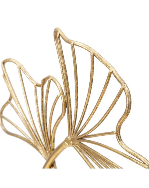 Sculpture Feuille Glam dorée - 35x25x8.5 cm