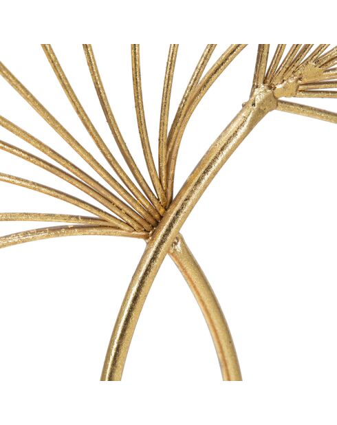 Sculpture Feuille Glam  dorée - 35x25x8.5 cm