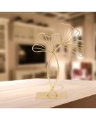 Sculpture Feuille Glam  dorée - 35x25x8.5 cm