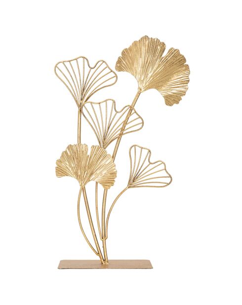Sculpture Feuille  dorée - 44.5x26x11.5 cm