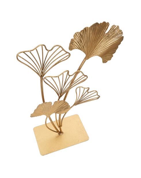 Sculpture Feuille  dorée - 44.5x26x11.5 cm
