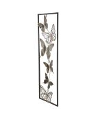 Décoration murale Papillon noir/argenté - 90x31x2.5 cm